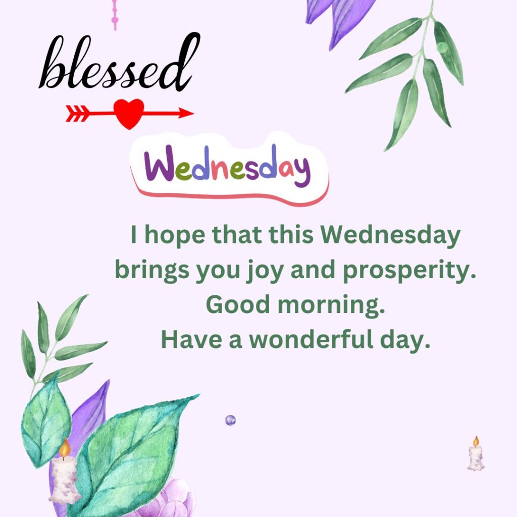 Positive Good Morning Wednesday Blessing Quotes